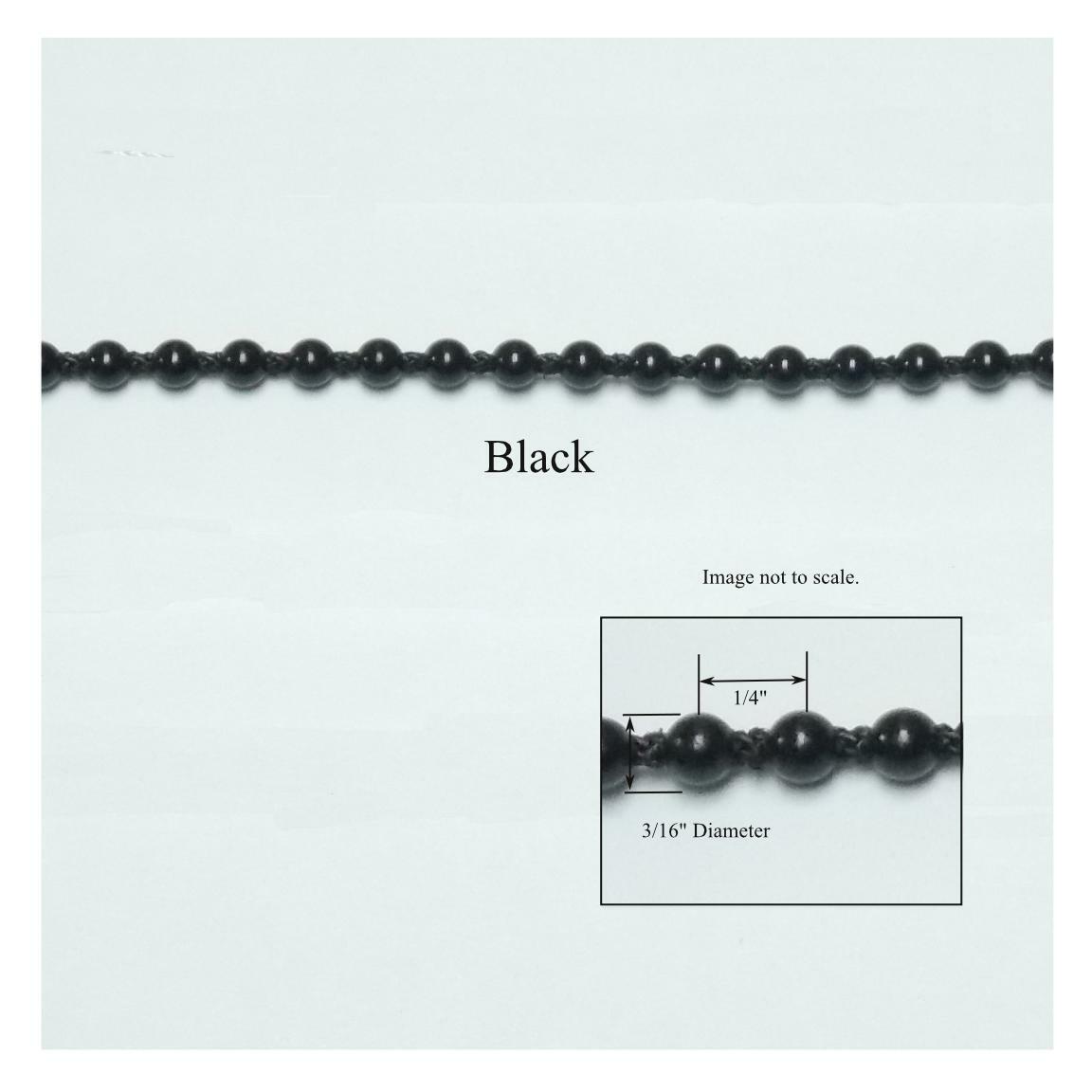 4.5mm #10 Plastic Bead Chain for Clutch Roller Shades ~ 10 feet with Connector
