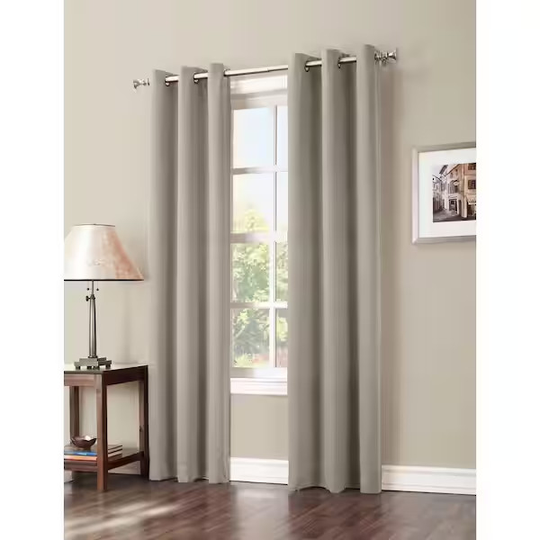 Sun Zero Stone Woven Thermal Blackout Curtain – 40 in. X 84 in. (One Panel)