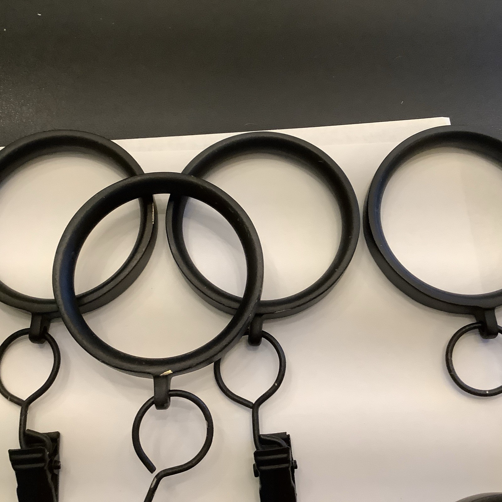 Restoration Hardware Easton Solid Brass Clip Drapery Rings (Set of 14) Large