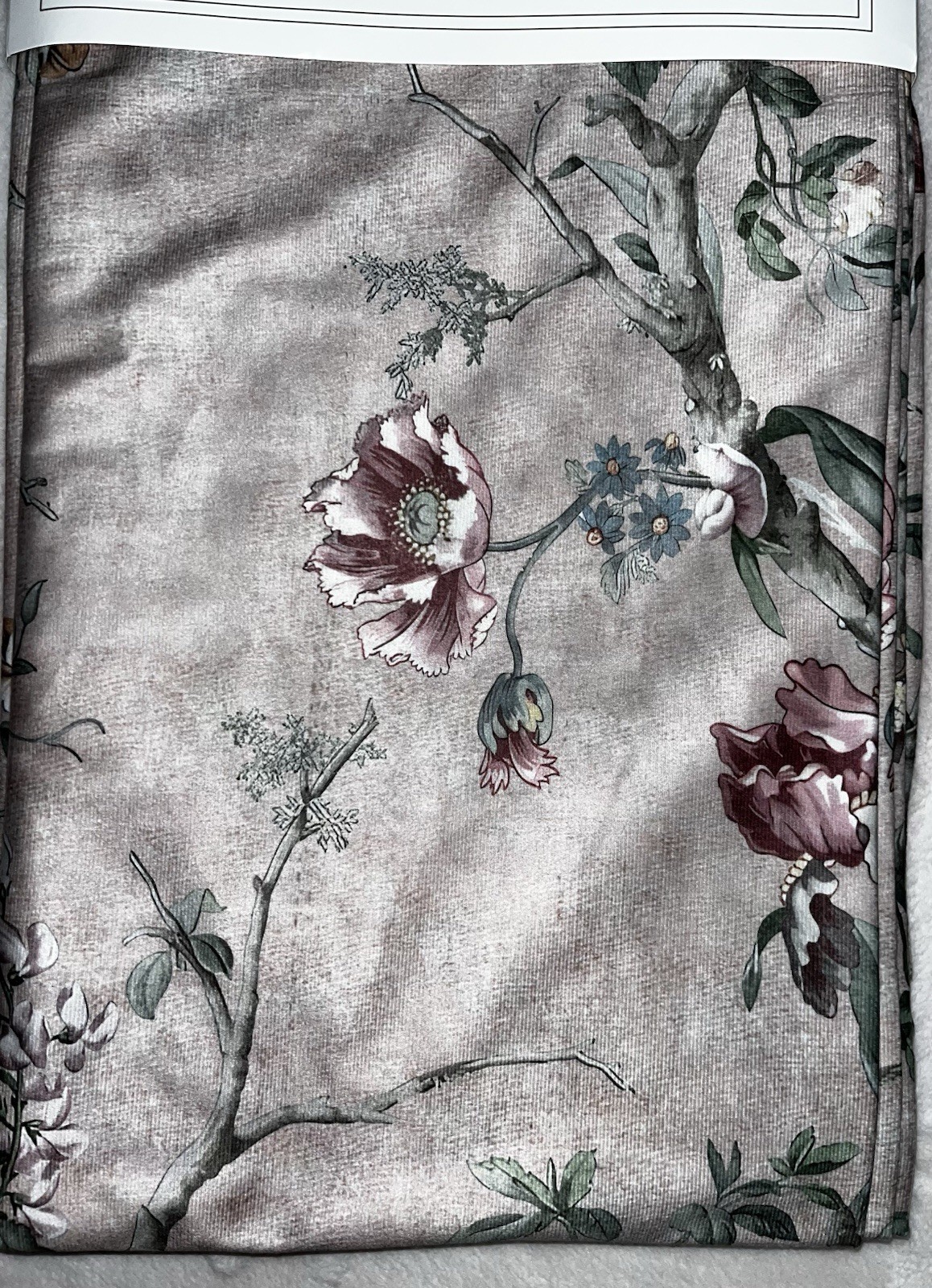 1-NWT CALLISTO HOME FLORAL PRINT BLUSH CURTAINS SET OF 2 PANELS SIZE 38”x 96”