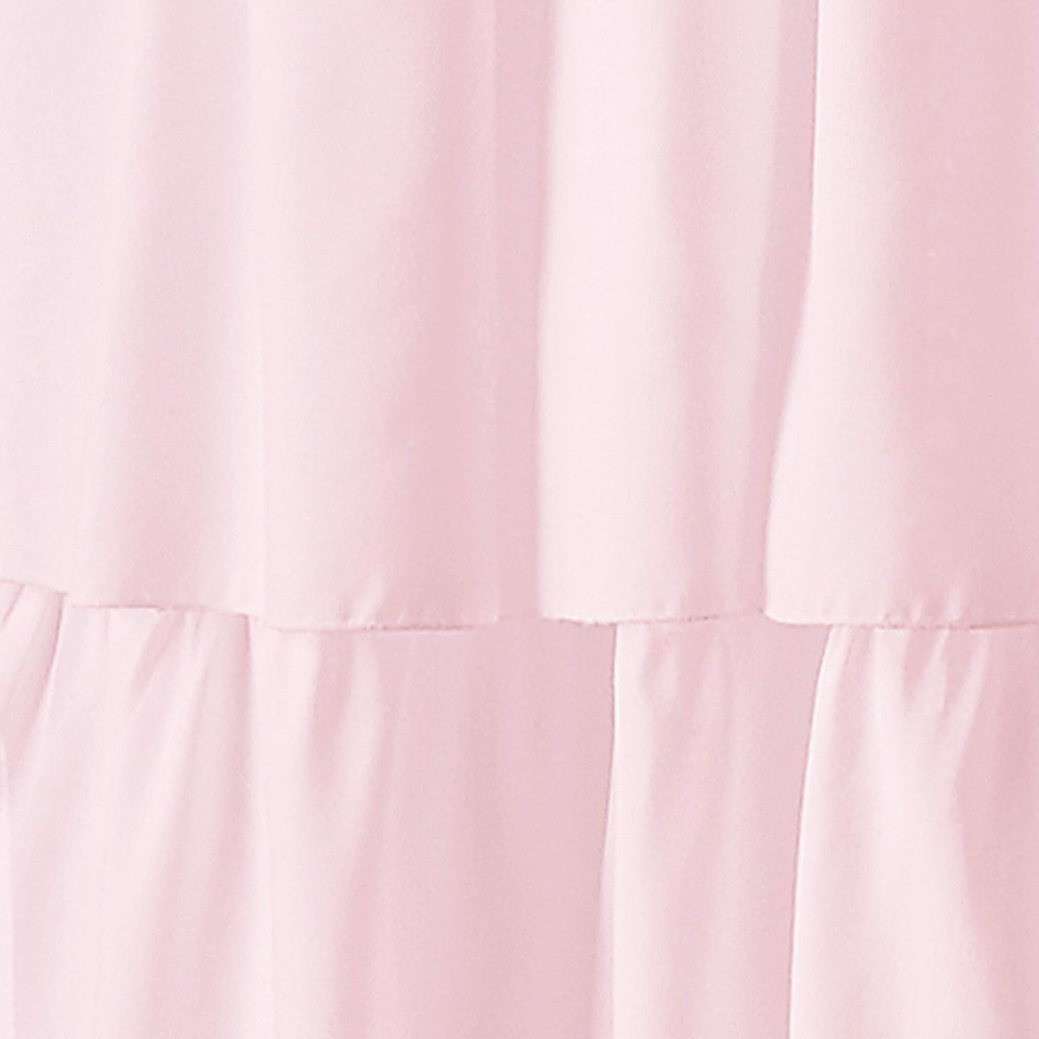 Flounced Ruffle Rod Pocket 100% Polyester, 42 X 63 Inch, 1 Curtain Panel, Pink