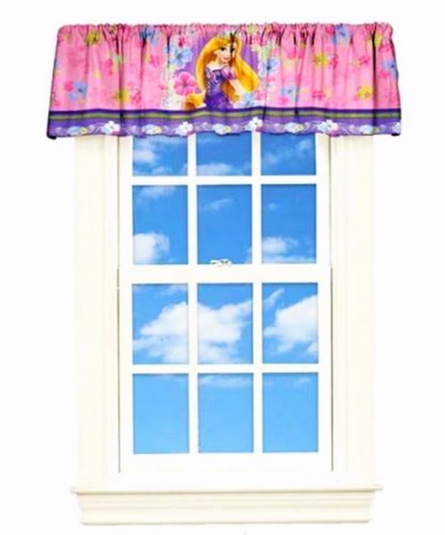 Princess Tangled Flower Garden Valance Window with Grommets Microfiber 50″ x 17″