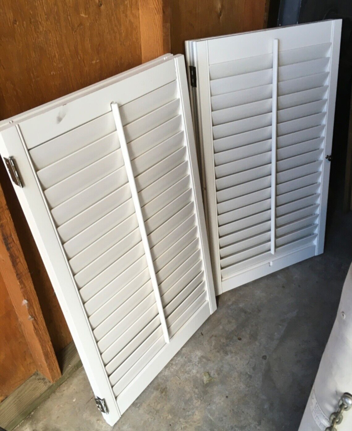 ONE Interior Plantation Shutter White Wood 46.75” wide 39 5/8” tall plz read