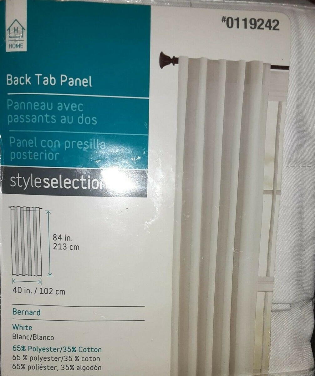 Style Selections Bernard 84 in Back Tab Light Filtering curtain panel