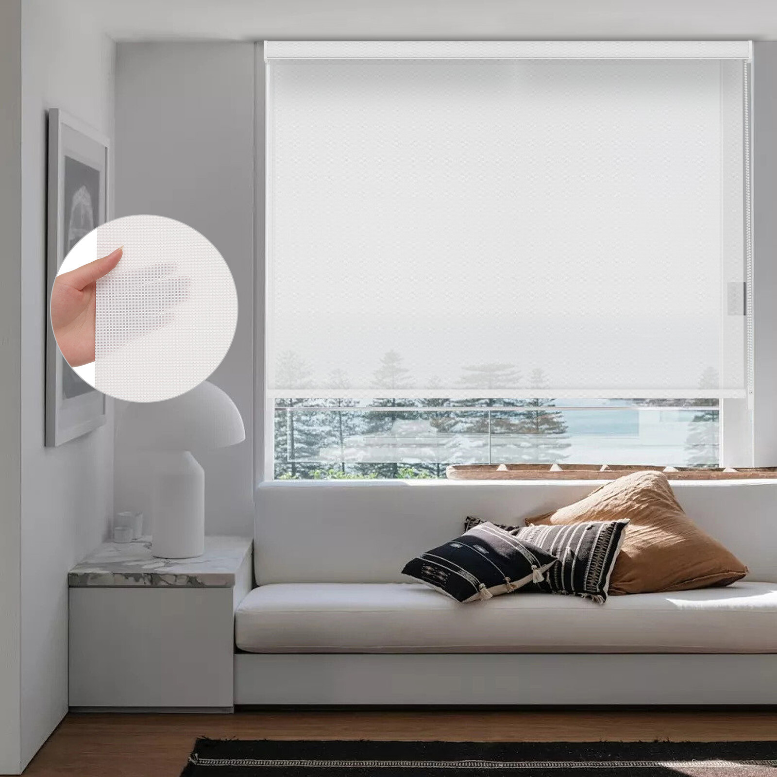Changshade CUSTOM Made Corded Light Filtering Window Blinds Roller Shades