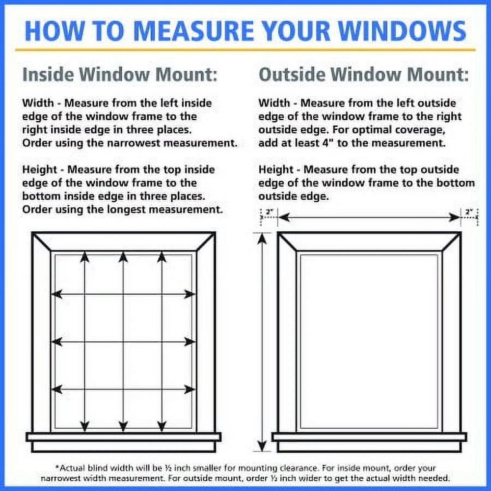 Cordless Light Filtering Vinyl Mini Blinds Window Shades White 34 Inch Width x