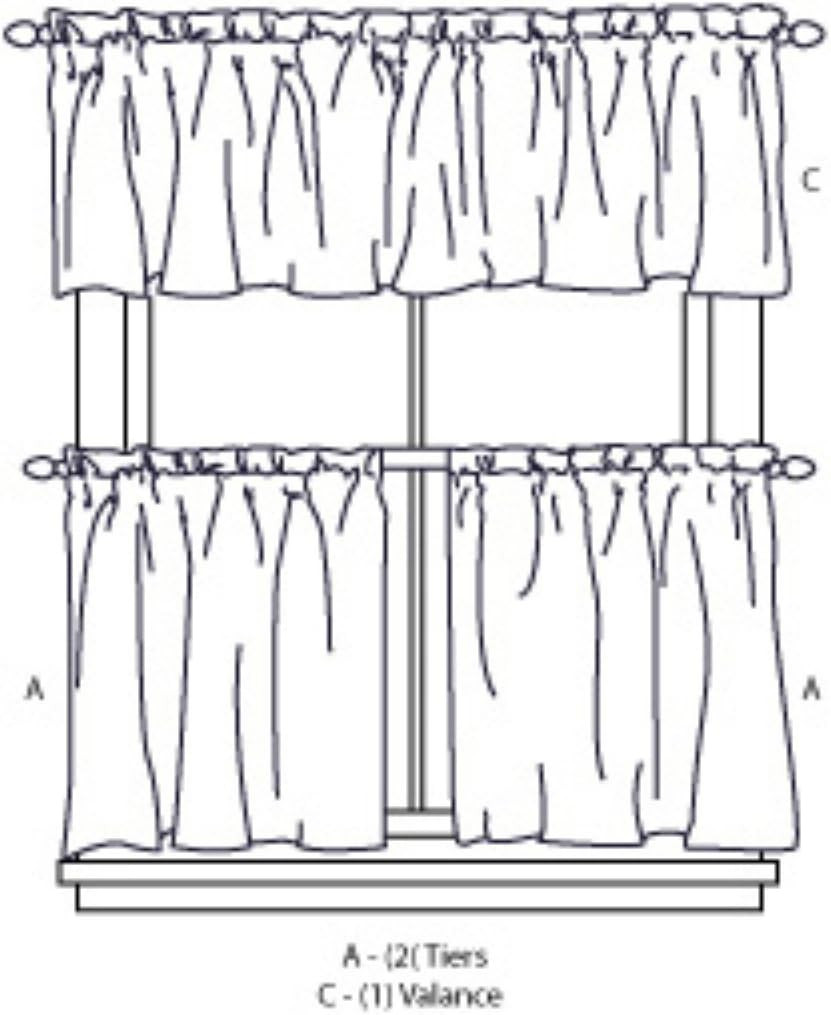 Industries Wines Kitchen Curtain Set 36-Inch Length