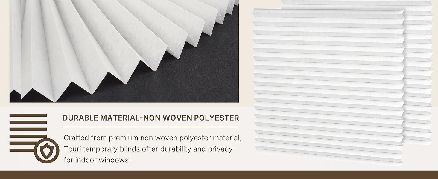 6 Packs Cordless Pleated Light Filtering Window Shade 36 in x 72 in Easy to Cut