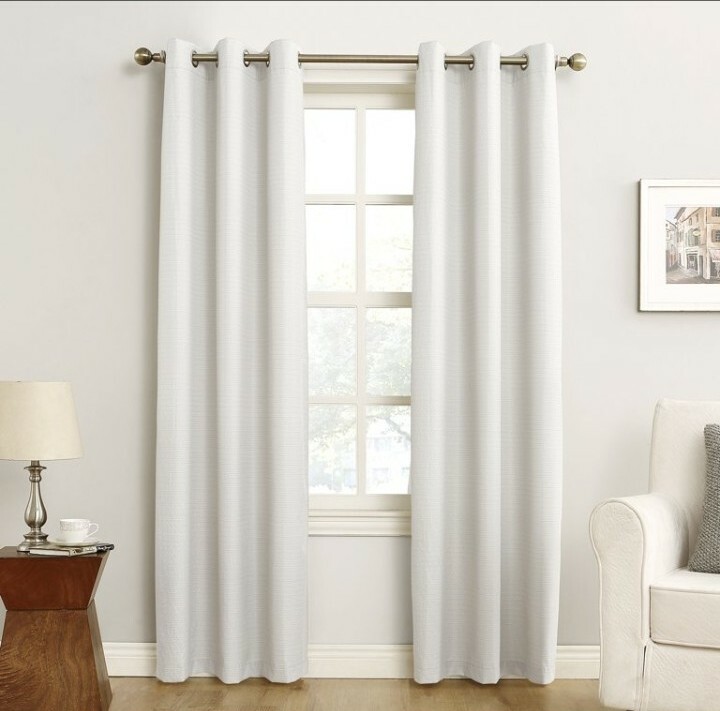 40″x63″ White Cooper Grommet Curtain Panel, Thermal Insulated Room Darkening