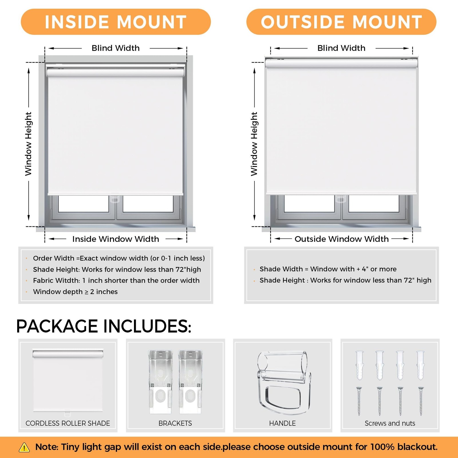 Window Blinds Cordless,Blackout Roller Shades,Blinds for Indoor Windows,Door …