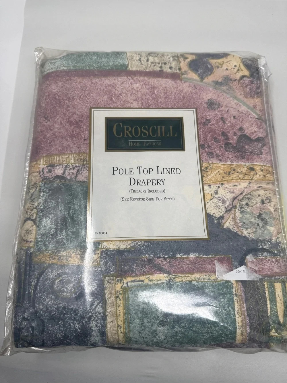 CROSCILL POLE TOP LINED DRAPERY PAIR PANELS WITH TIEBACKS 82″W X 84″L CURTAINS