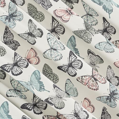 Marepesia Butterfly Print Energy Saving Rod 54″W x 63″L (Pack of 1) Blue