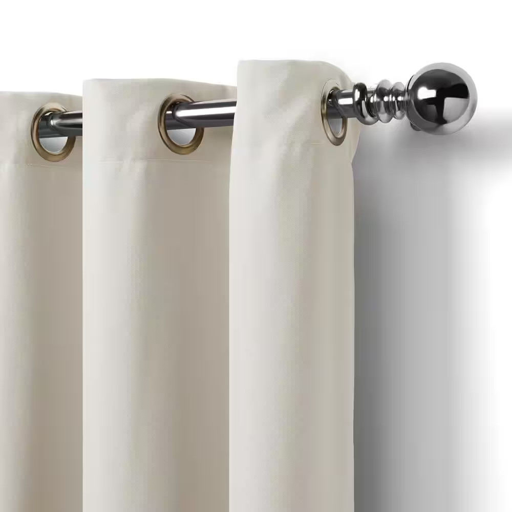 Connor White Polyester Solid 52 In. X 108 In. Grommet Top Indoor/Outdoor Room Da