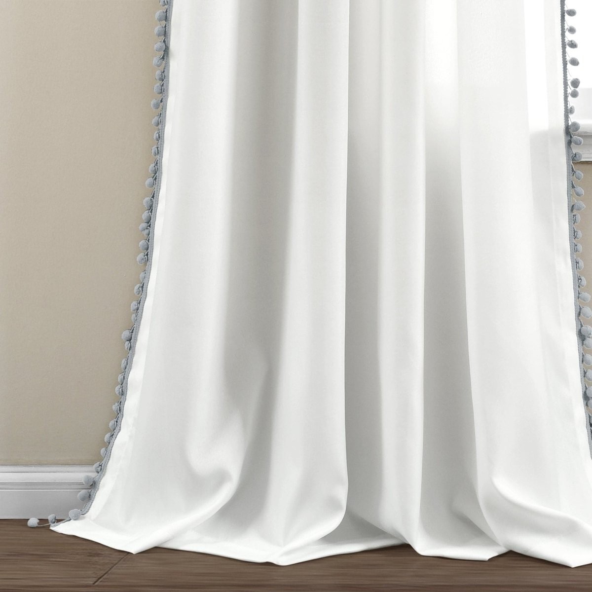 Pom Pom Window Curtain (Single Panel)