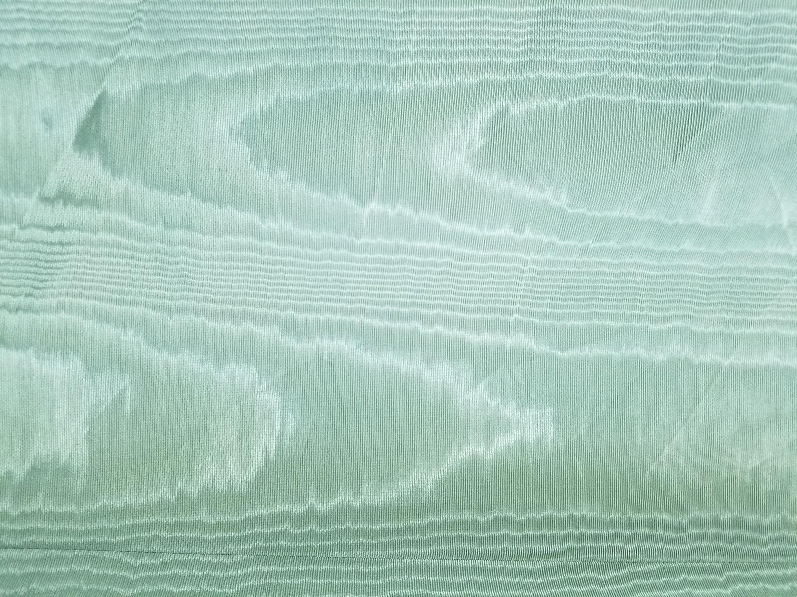 Vintage Green Moiré Pattern Lined Curtain Panel 136×68 inches
