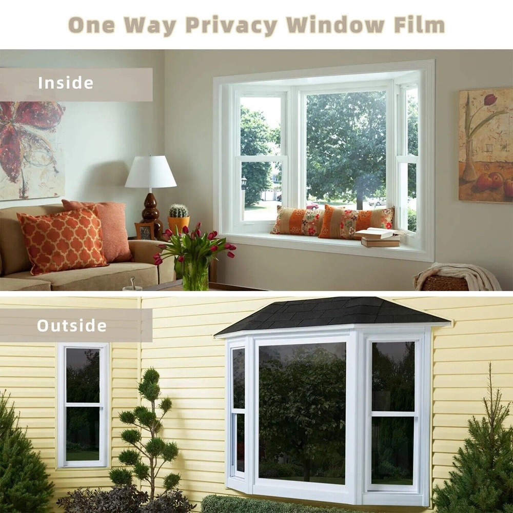 Window Tint One Way Mirror Film UV Heat Reflective Home Office Heat Insulation