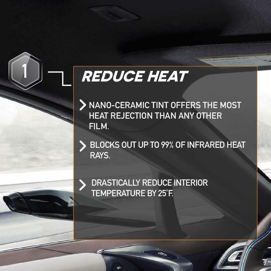 35% NANO CERAMIC TINT FILM 60″X50′ ROLL REDUCE HEAT UV PROTECTION
