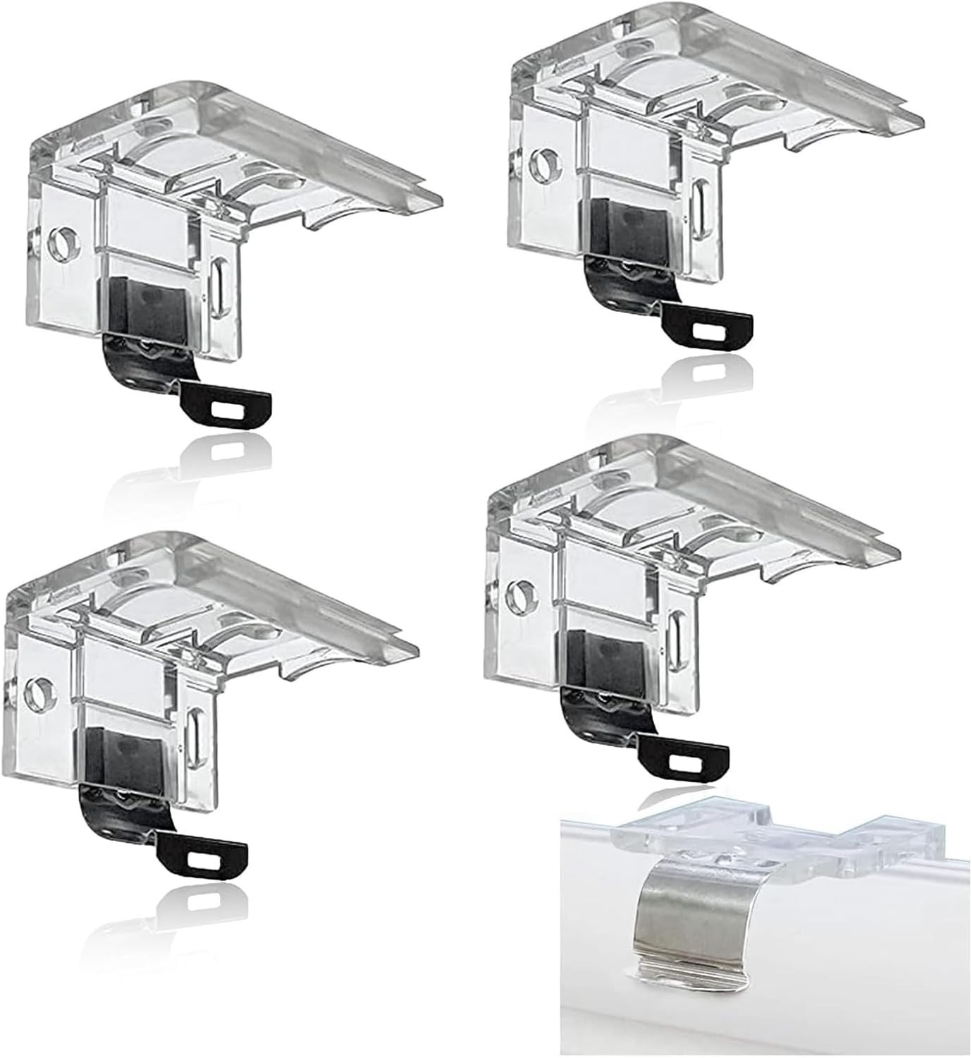4 PCS Replacement Brackets for Cordless Blinds Metal Clip Mounting Bracket 1″…