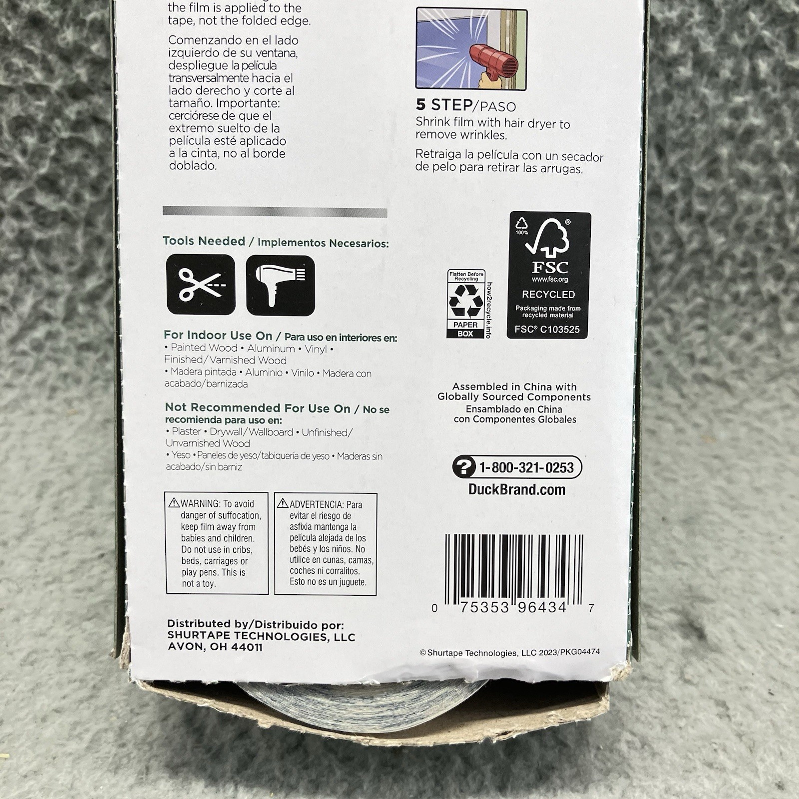 Duck 10 Window Indoor Insulation Kit 62″ x 420″ Wide Total “Box Damage” Lot Of 3