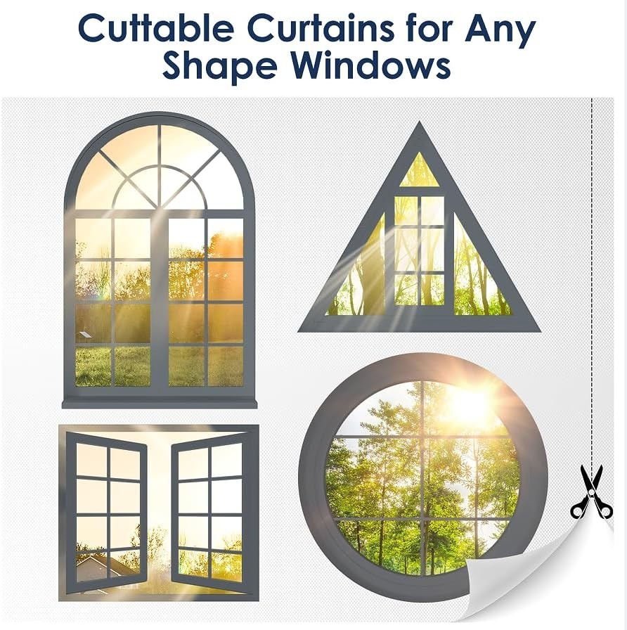 Customizable 100% Blackout Shades – Easy Adhesion & UV Protection for Bedrooms