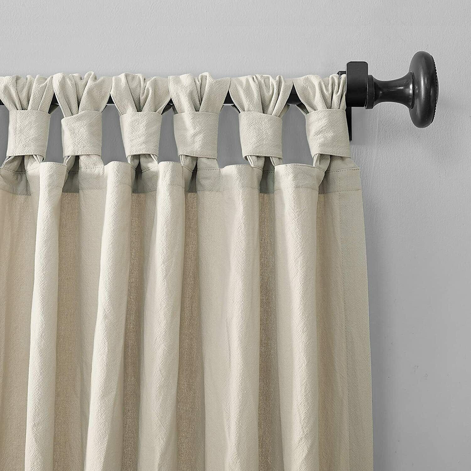 Archaeo Washed 100% Cotton Twist Tab 52″ x 84″ One Curtain Panel, Oat