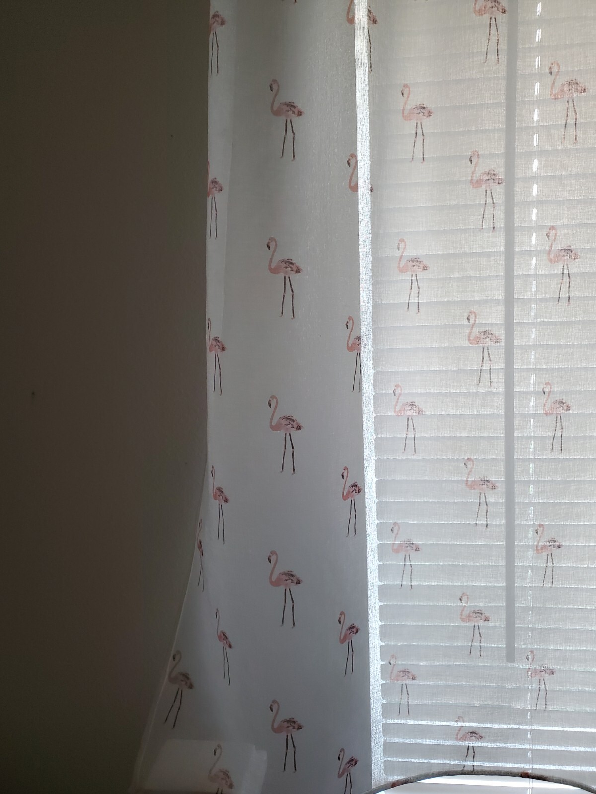 Flamingo Print Drapes