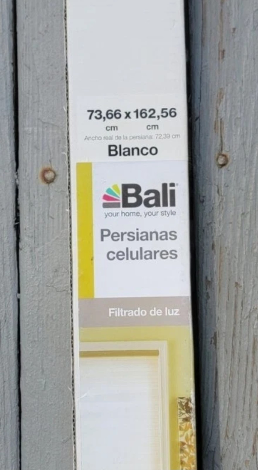 Bali 29×64 Cordless Cellular Shade White Light Filtering New Open Box