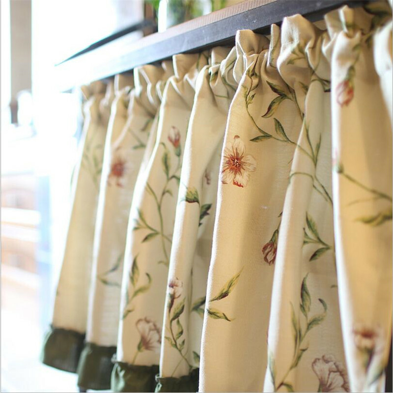 Small Half Curtain Short Curtain Kitchen Cabinet Door Window Shade Valance