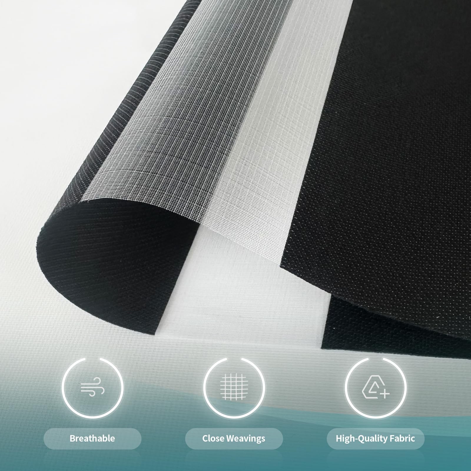 Cordless Zebra Blinds for Windows (40″ W X 72″ H, Black) -Stop Zebra Roller S…