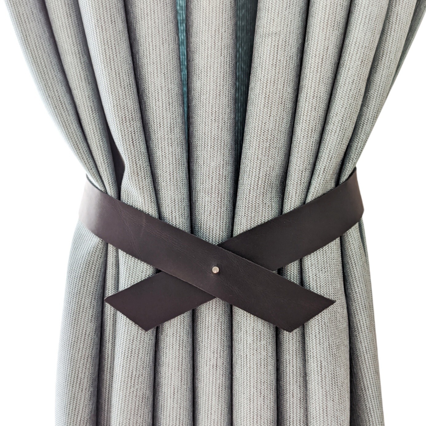 50cm Genuine Leather Curtain Tiebacks, Curtain Tie Backs, Brown Curtain Tiebacks