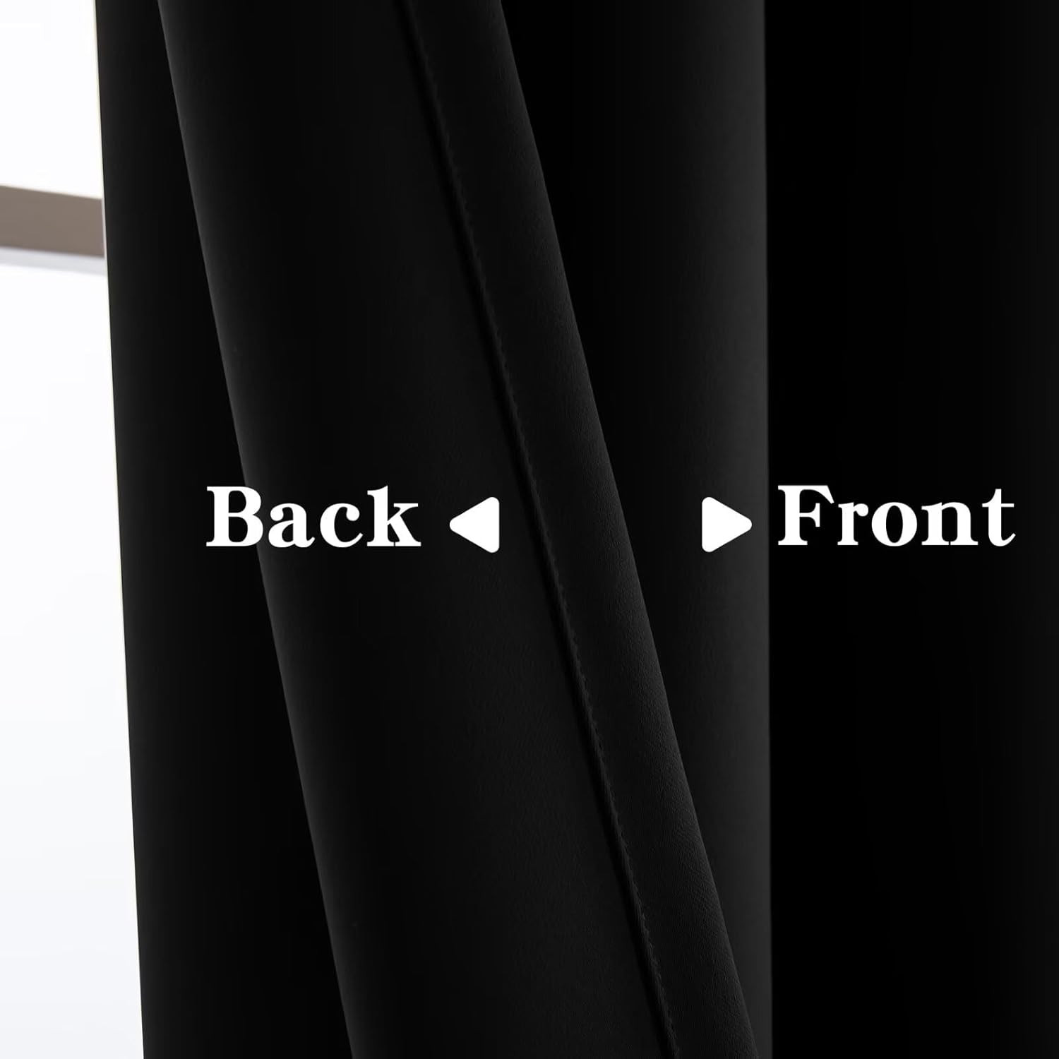 Black Curtains 96 Inches Long for Bedroom, Black Out CurtainsThermal Insulated B
