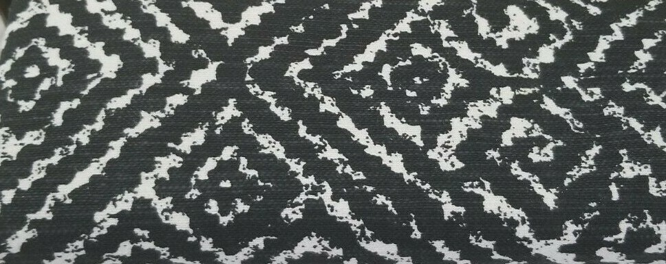 2 pc Threshold Black Diamond Print Rod Pocket Panels (1 Pair) 108″ x 84″ NIP