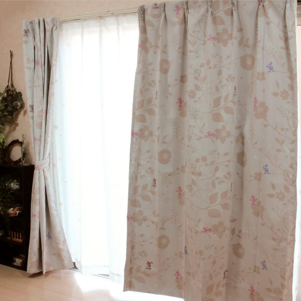 Disney Mickey & Friends Leaf Blackout Curtains, Set of 2, 100 x 178 cm