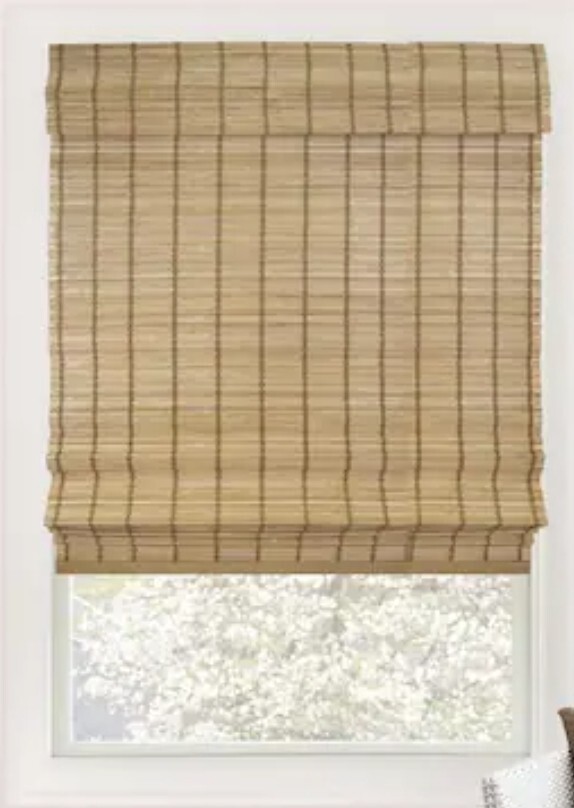 HDC Cordless Light Filtering Bamboo Roman Shades – Deer – 36 in W x 64 in L