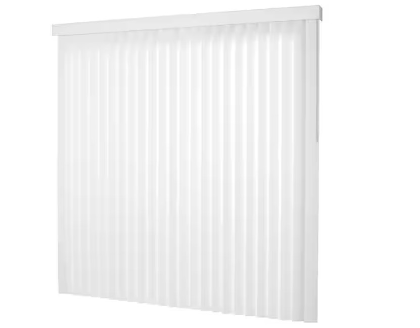 Crown Cordless Smooth Vertical Louvers 9 Pack White 3.5 in x 84 in