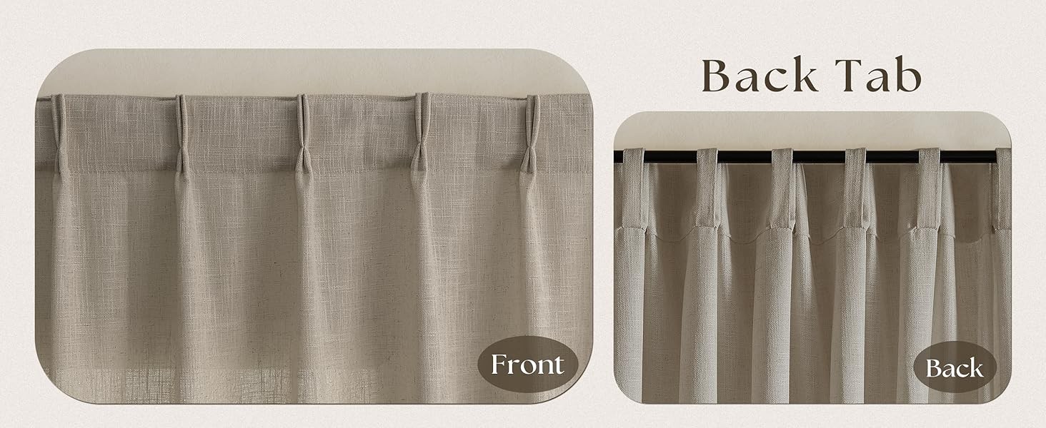 Extra Wide 100 Inch Width Curtains 96 Inches Long Pinch Pleated for Patio