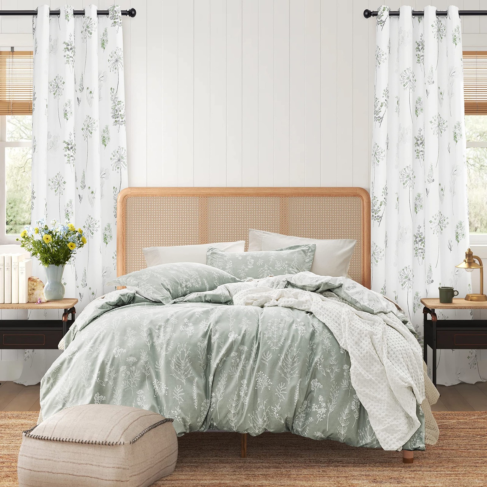 Xtmyi 63 Inch Length Sage Green Window Curtains For Bedroom 2 Panelsroom
