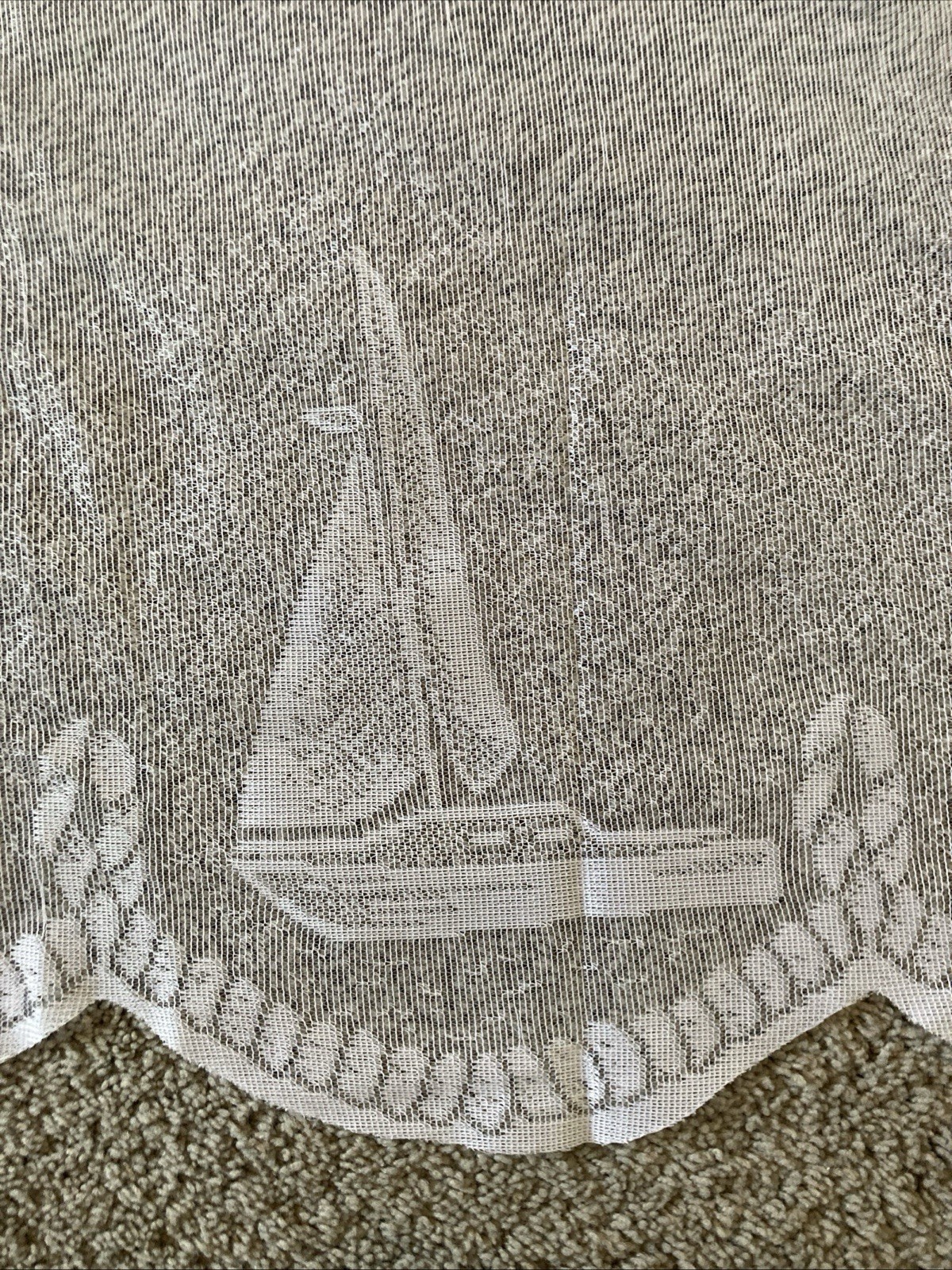 4 Heritage Lace Coastal Lake Beach Sailboat Anchor Rope Curtain Panels 83×38“