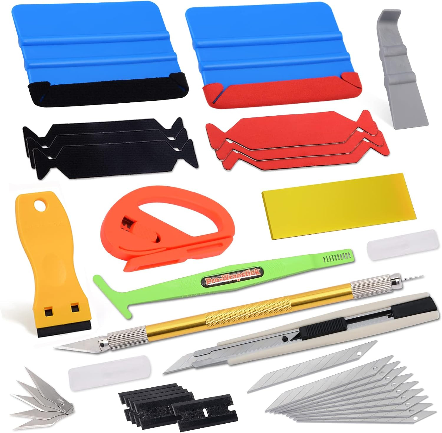Car Wrap Tools PPF Installation Kit Vinyl Wrap Tool Kit with Felt Squeegee, Film