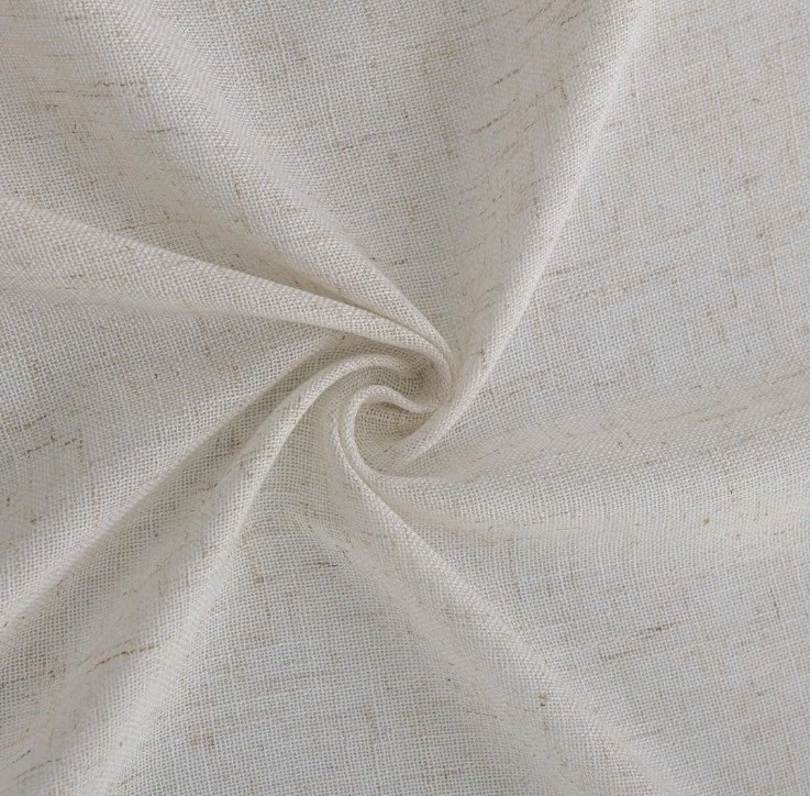 VOILYBIRD Palma Natural Linen Textured Semi Sheer Curtains for Living Room 52×96