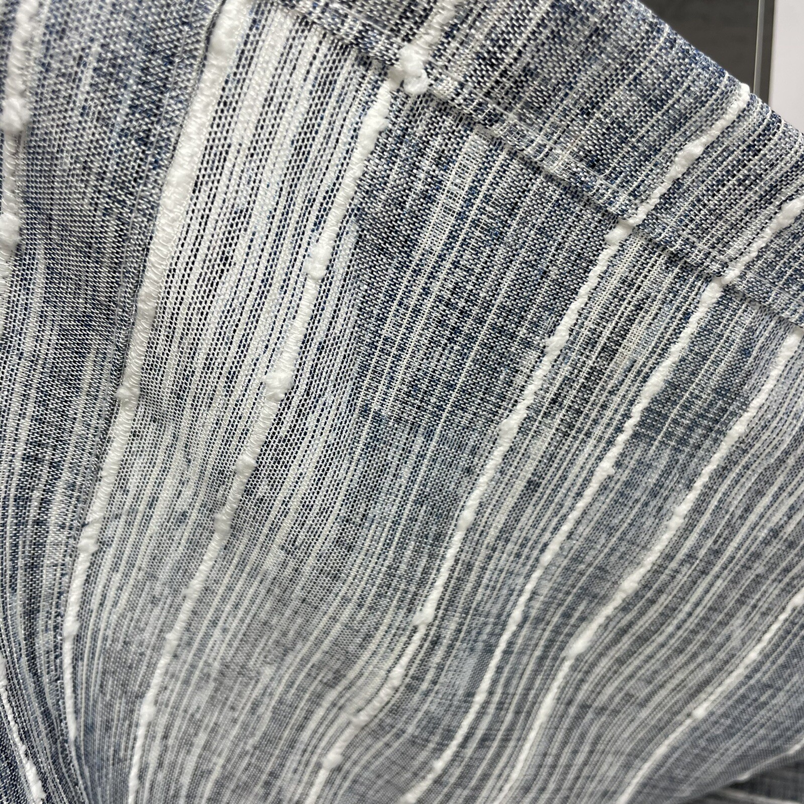 Ralph Lauren 52×96 CALDWELL INDIGO Drapes Curtains Blue Cobalt Striped Stripes