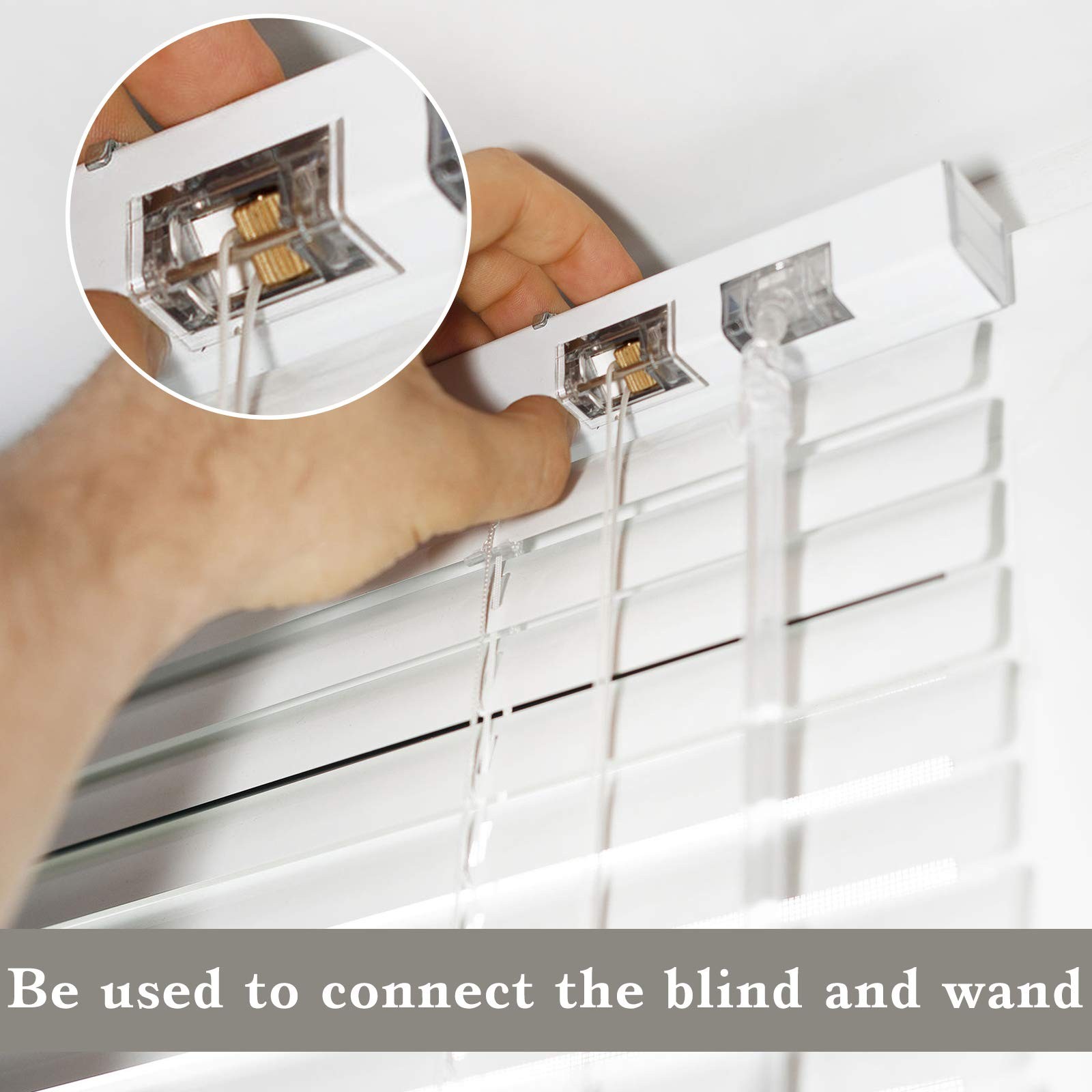 4 Pieces Blind Wand Tilter Control for 1 Inch Mini 1 Inch, Transparent
