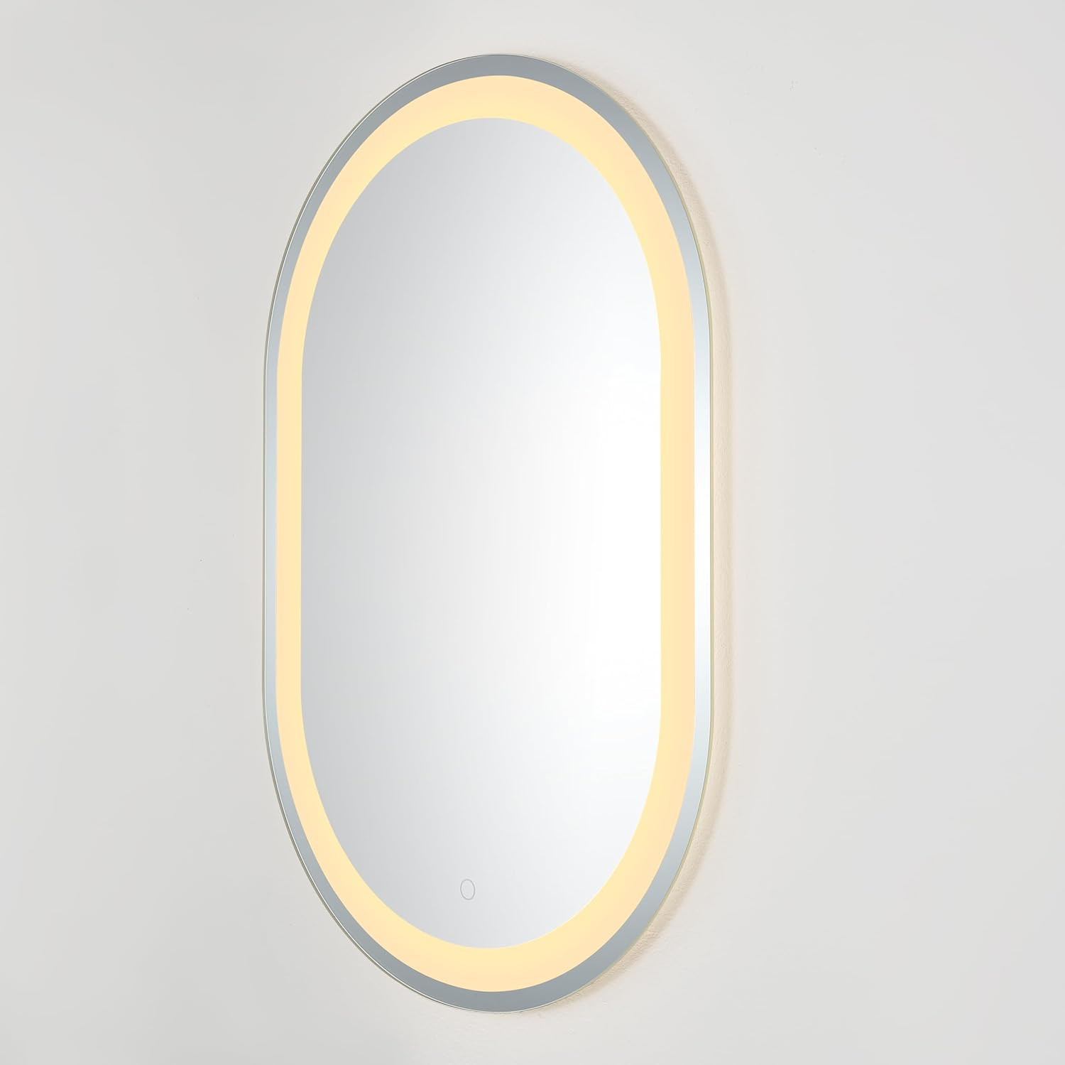 Crosby Oval LED Wall Mirror with Touch Switch for Bedroom & Living Room