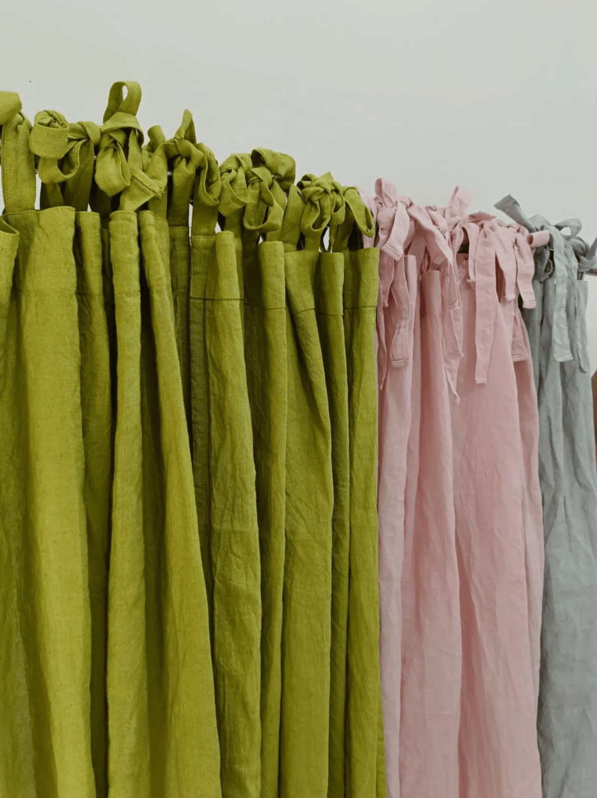 Boho Linen Curtains for Living Room Farmhouse Linen Drapes for Door Window