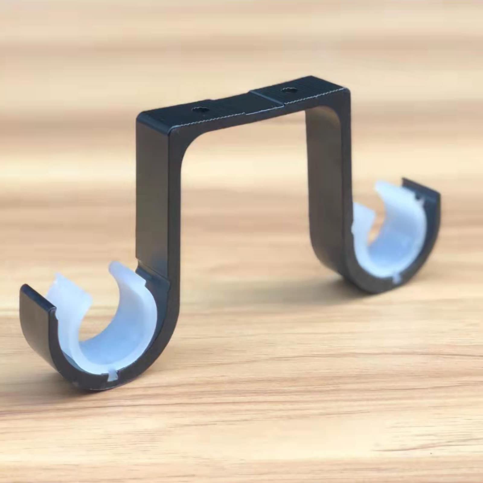 Aluminum Alloy Ceiling Mounted Curtain Brackets – 2Pcs, Black