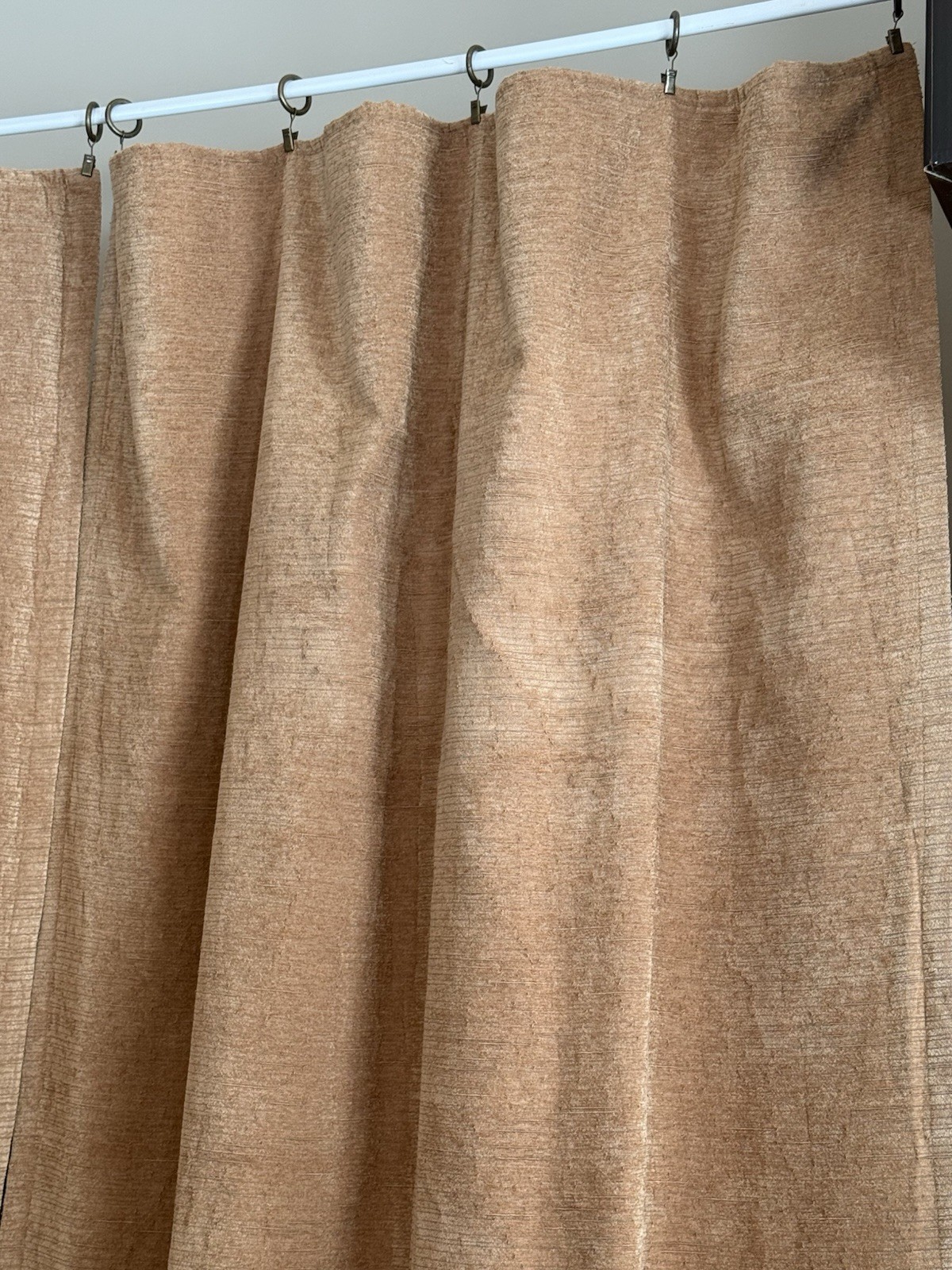 PAIR Chenille Curtain Panels-Lined-Professionally Hemmed for Clip Rings-44 x 86″