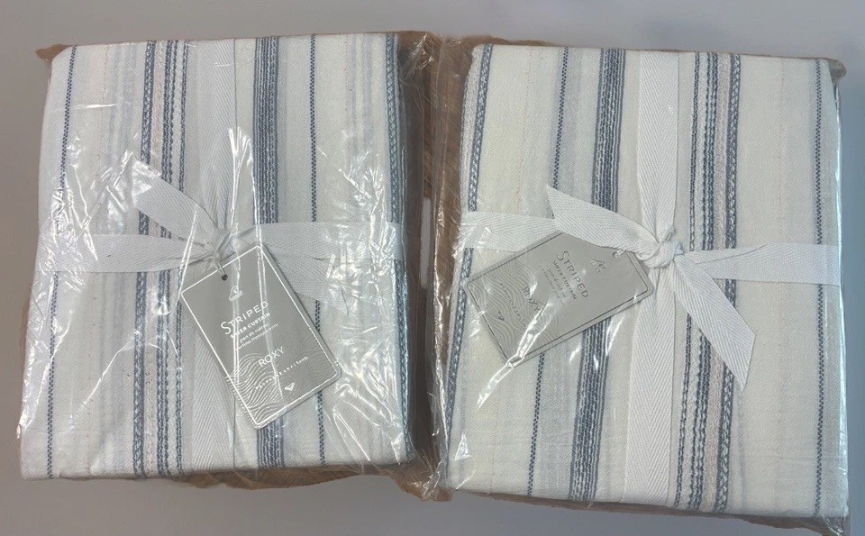 Pottery Barn Roxy Two Panel Curtain Set NIB 44 X 96 Inches Each