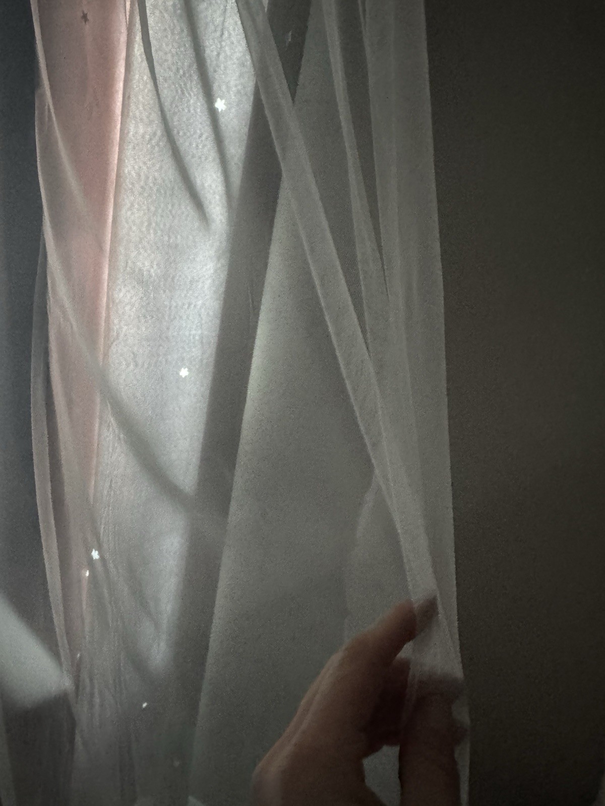 Pink And Grey Sheer Star Black Put Curtain 2 Panels