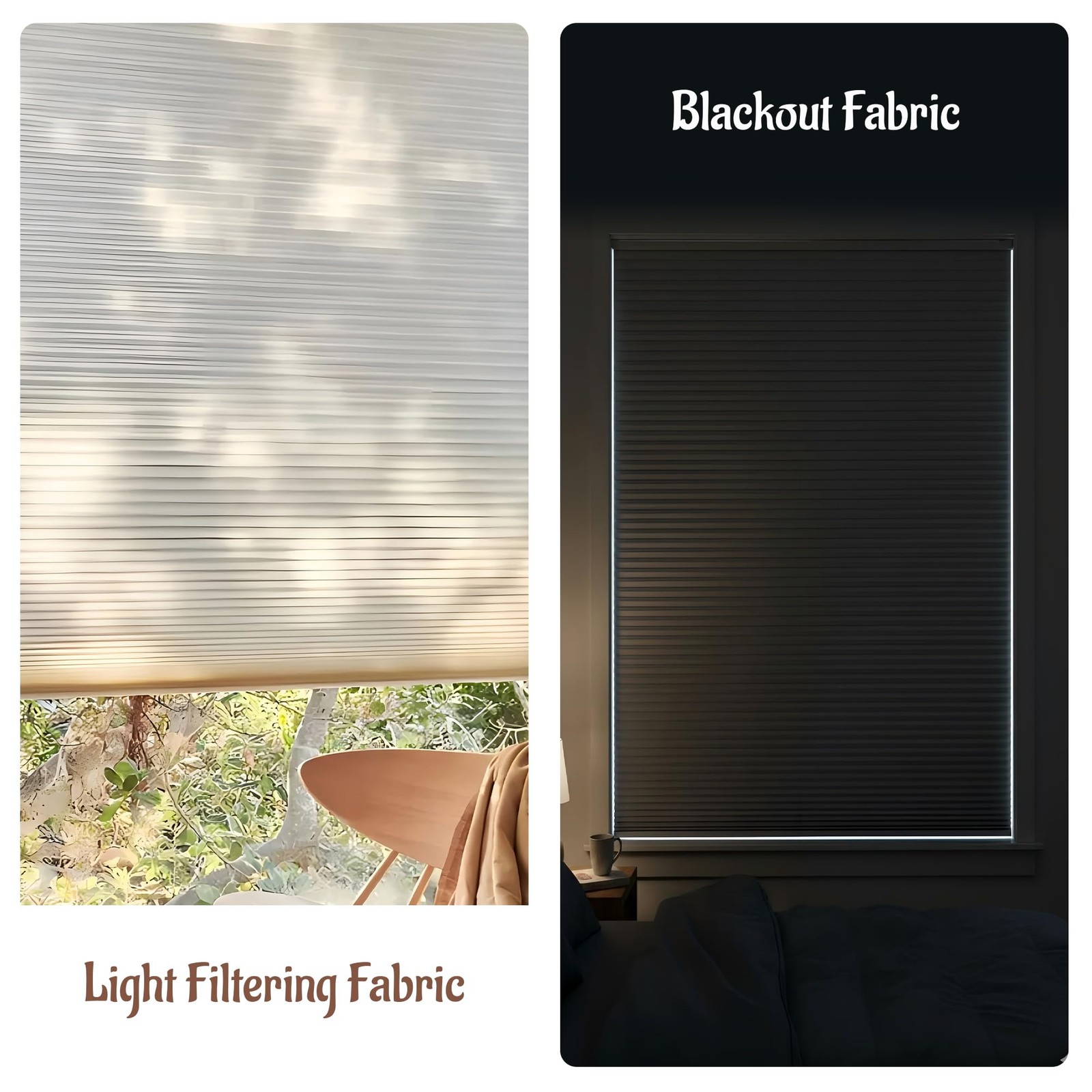 Flamax Custom Color-Matched 1.5 Cordless Cellular Shades For Indoor Privacy