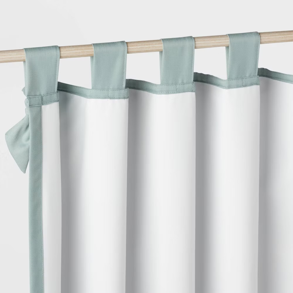 95″ Blackout Tie Top Embellished Kids’ Panel Green with Ties – Pillowfort